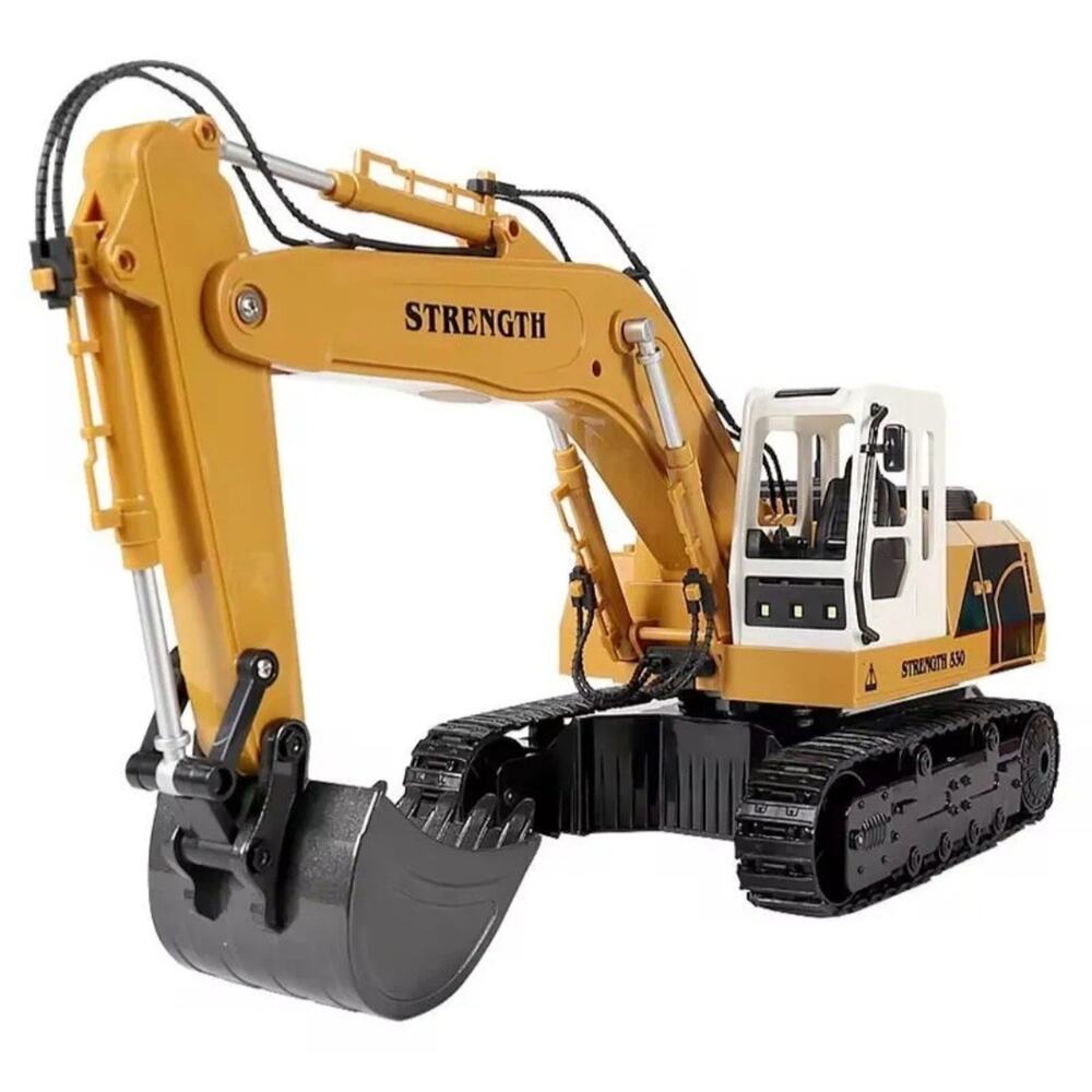RC Alloy Excavator 12CH Remote Control Digger w/ Spray Mist Rechargeable Sealed